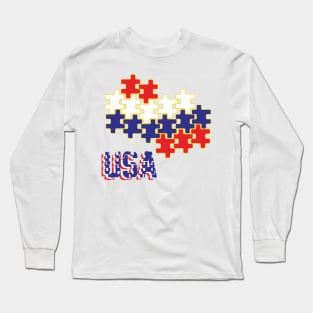 Map Of The United States Of America Long Sleeve T-Shirt